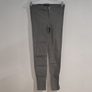 J Brand Women's Charcoal Skinny Leathers Pants